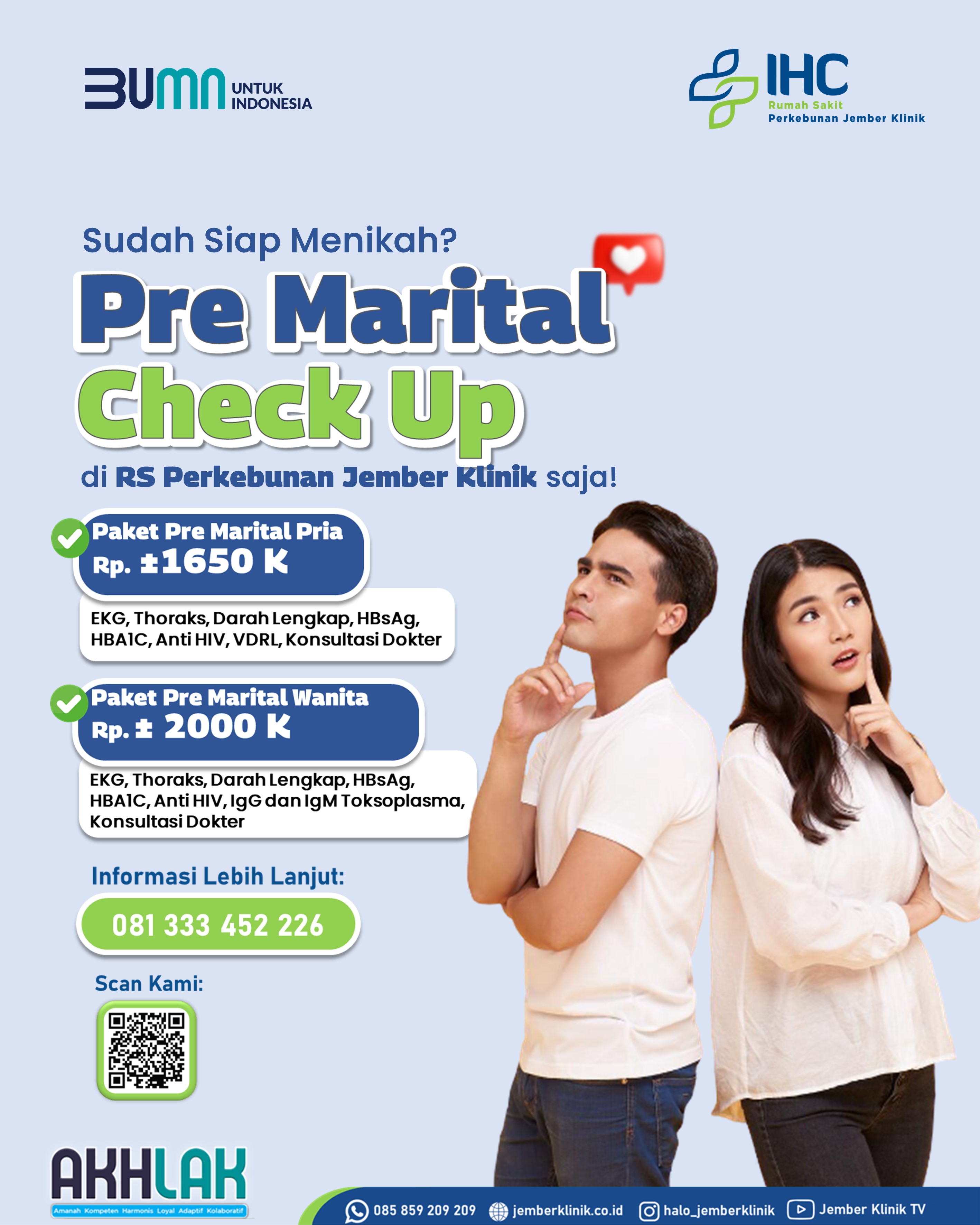 Layanan Pre Marital Check Up (pemeriksaan kesehatan pra nikah)